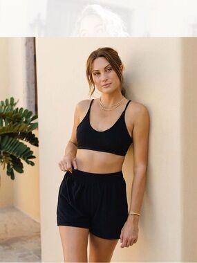 Albion Black Terry Bikini Top
